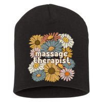 Groovy Massage Therapist Flowers Massage Therapy Short Acrylic Beanie