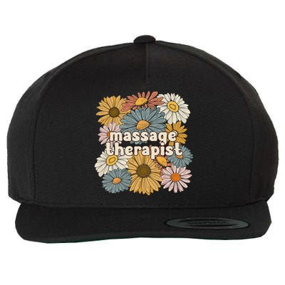 Groovy Massage Therapist Flowers Massage Therapy Wool Snapback Cap