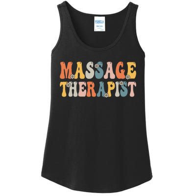 Groovy Massage Therapist Muscle Massage Therapy Squad Ladies Essential Tank