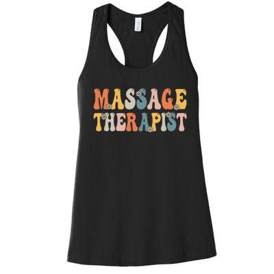 Groovy Massage Therapist Muscle Massage Therapy Squad Women's Racerback Tank