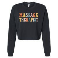 Groovy Massage Therapist Muscle Massage Therapy Squad Cropped Pullover Crew