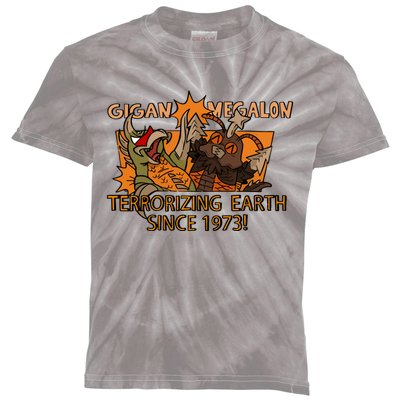 Gigan Megalon Terrorizing Earth Since 1973 Kids Tie-Dye T-Shirt