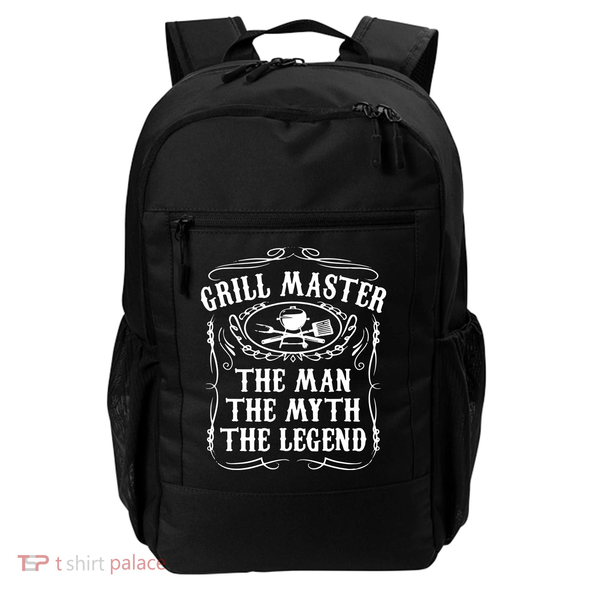 Grill Master The Man The Myth Legend Funny BBQ Smoker Daily Commute Backpack