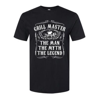 Grill Master The Man The Myth Legend Funny BBQ Smoker Softstyle® CVC T-Shirt