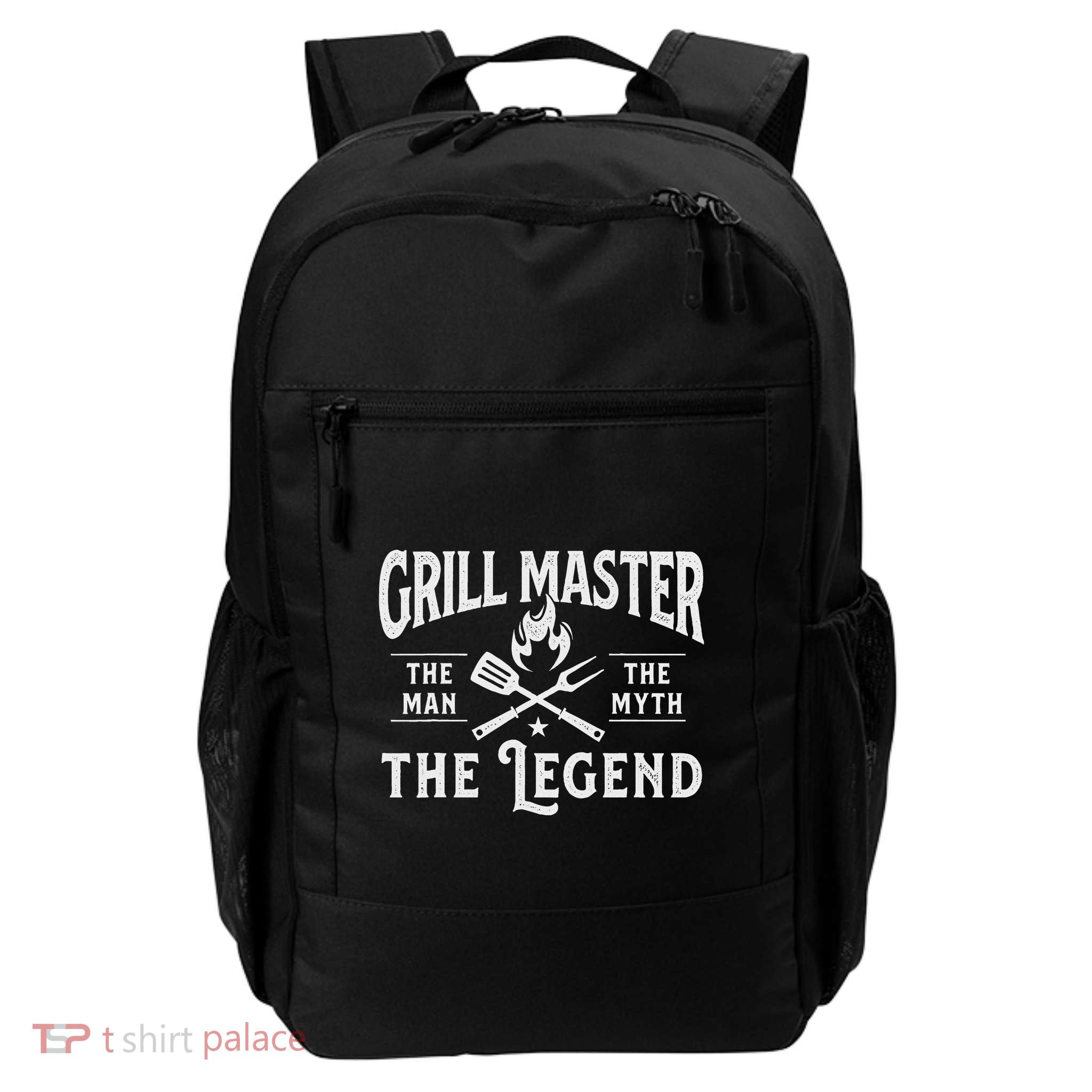 Grill Master The Man The Myth The Legend Grilling Smoker Daily Commute Backpack