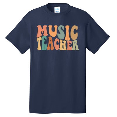 Groovy Music Teacher Cute Back to School Supplies Wo Tall T-Shirt