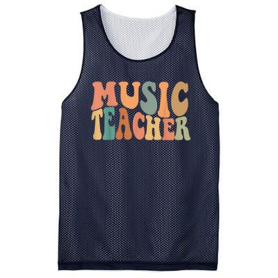 Groovy Music Teacher Cute Back to School Supplies Wo Mesh Reversible Basketball Jersey Tank