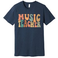 Groovy Music Teacher Cute Back to School Supplies Wo Premium T-Shirt