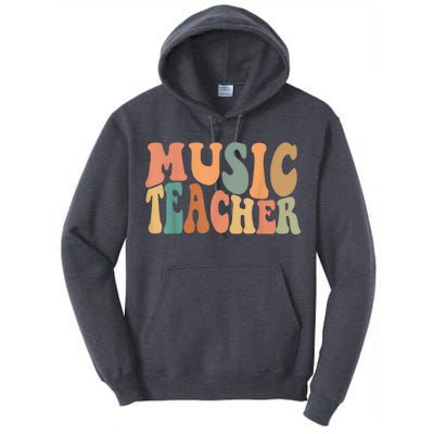 Groovy Music Teacher Cute Back to School Supplies Wo Tall Hoodie