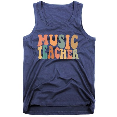 Groovy Music Teacher Cute Back to School Supplies Wo Tank Top