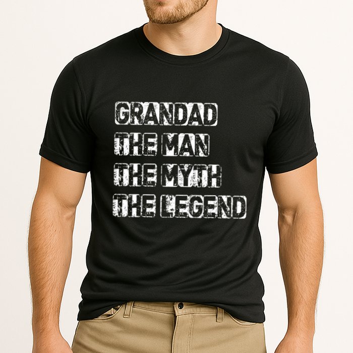 Grandad Man The Myth Legend Fathers Day Cooling Performance Crew T-Shirt