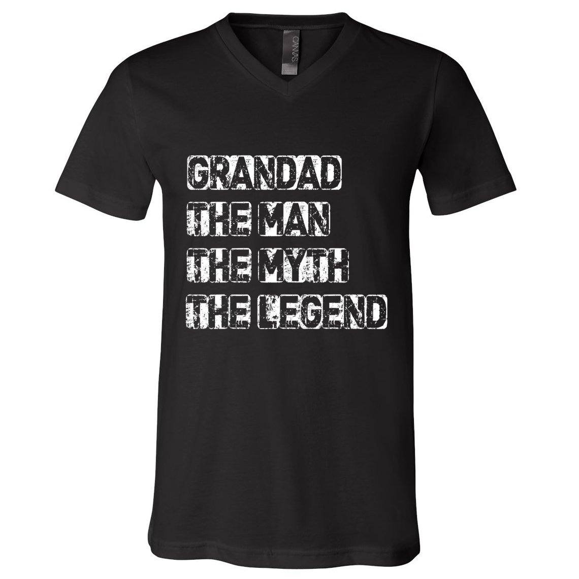Grandad Man The Myth Legend Fathers Day V-Neck T-Shirt