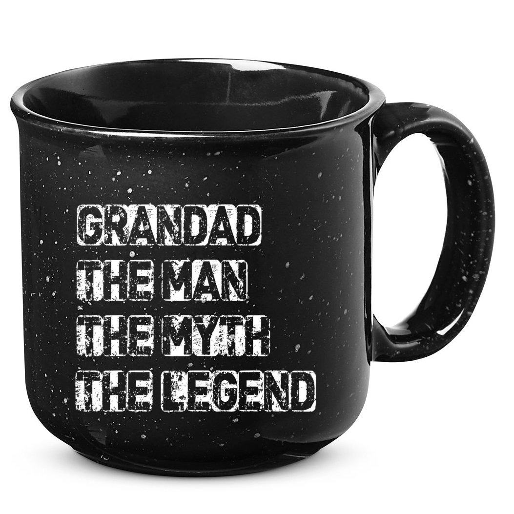 Grandad Man The Myth Legend Fathers Day 15oz Campfire Ceramic Mug