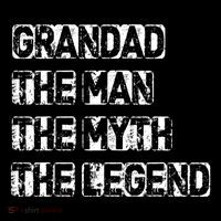 Grandad Man The Myth Legend Fathers Day Drawstring Bag