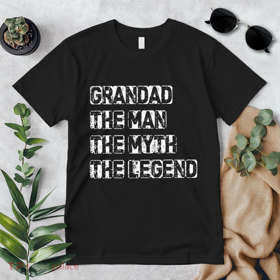 Grandad Man The Myth Legend Fathers Day Premium T-Shirt