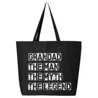 Grandad Man The Myth Legend Fathers Day 25L Jumbo Tote