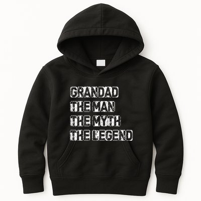 Grandad Man The Myth Legend Fathers Day Kids Hoodie