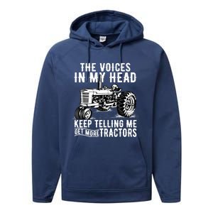 Get More Tractors Funny Quotes Tractors Driver Farmer Gifts Performance Fleece Hoodie