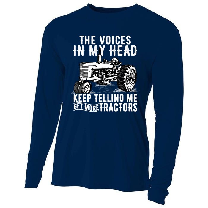 Get More Tractors Funny Quotes Tractors Driver Farmer Gifts Cooling Performance Long Sleeve Crew