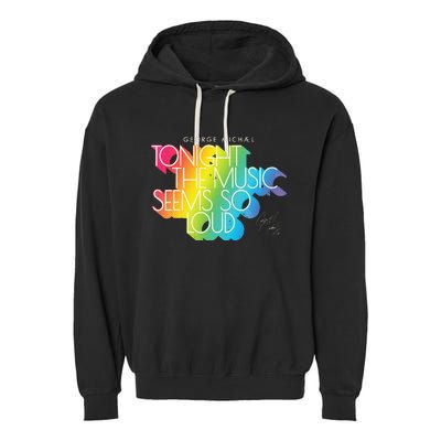 George Michael Tonight The Music Retro Rainbow Garment-Dyed Fleece Hoodie