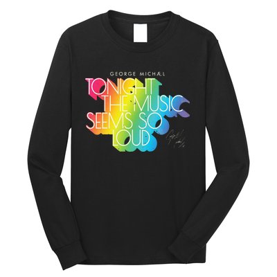 George Michael Tonight The Music Retro Rainbow Long Sleeve Shirt