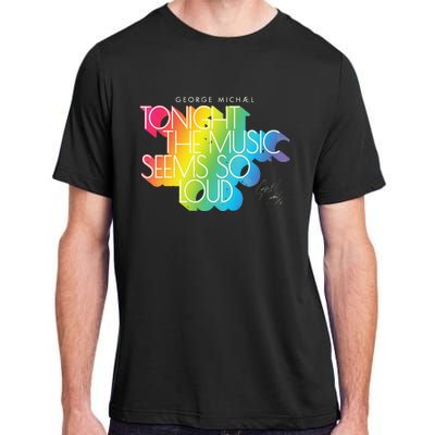 George Michael Tonight The Music Retro Rainbow Adult ChromaSoft Performance T-Shirt