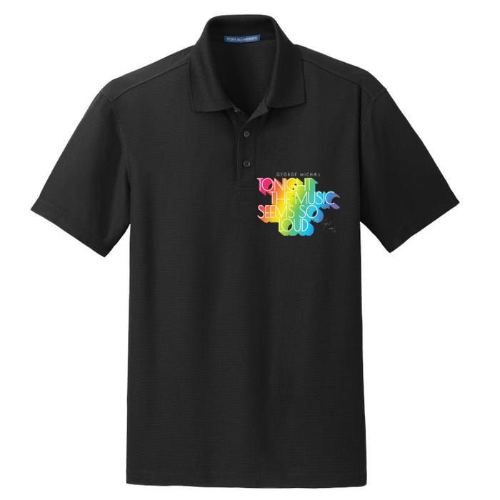 George Michael Tonight The Music Retro Rainbow Dry Zone Grid Polo