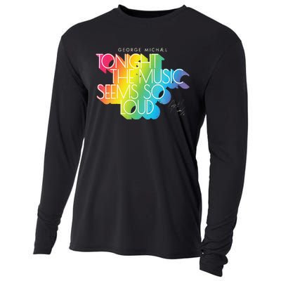 George Michael Tonight The Music Retro Rainbow Cooling Performance Long Sleeve Crew