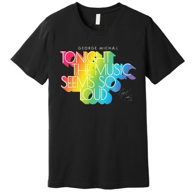 George Michael Tonight The Music Retro Rainbow Premium T-Shirt