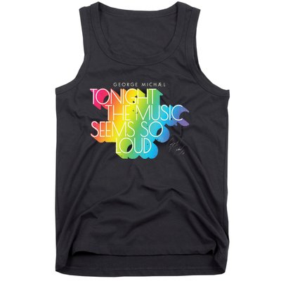 George Michael Tonight The Music Retro Rainbow Tank Top