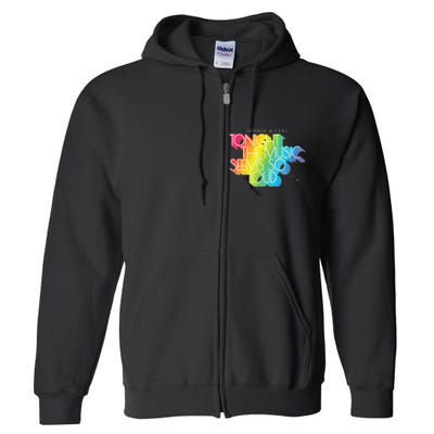 George Michael Tonight The Music Retro Rainbow Full Zip Hoodie