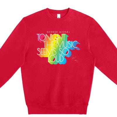 George Michael Tonight The Music Retro Rainbow Premium Crewneck Sweatshirt