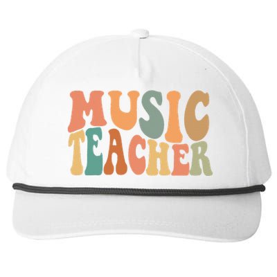 Groovy Music Teacher Cute Back to School Supplies  Snapback Five-Panel Rope Hat