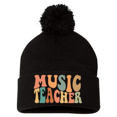 Groovy Music Teacher Cute Back to School Supplies  Pom Pom 12in Knit Beanie