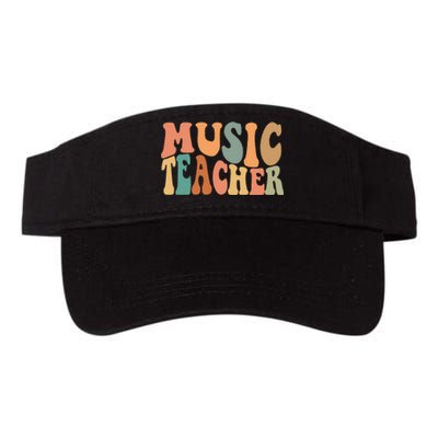 Groovy Music Teacher Cute Back to School Supplies  Valucap Bio-Washed Visor