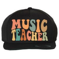 Groovy Music Teacher Cute Back to School Supplies  Wool Snapback Cap