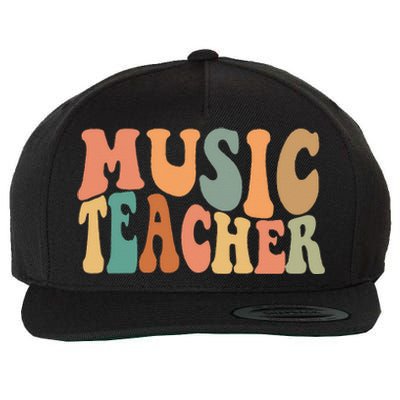 Groovy Music Teacher Cute Back to School Supplies  Wool Snapback Cap