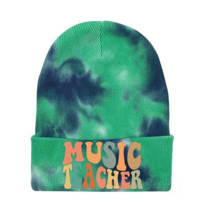 Groovy Music Teacher Cute Back to School Supplies  Tie Dye 12in Knit Beanie