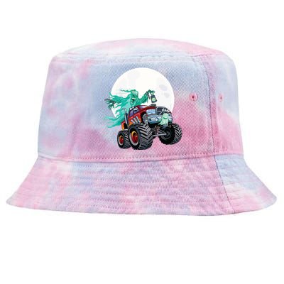 Ghost Monster Truck Funny Creepy Halloween Spirit Scary Gift Tie-Dyed Bucket Hat