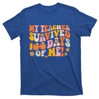 Groovy My Teacher Survived 100 Days Of Me Funny 100th Day Meaningful Gift T-Shirt