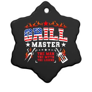 Grill Master USA Flag Bbq 4th Of July Father Day Ceramic Star Ornament