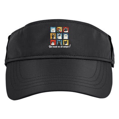 god made us all unique diversity variety feline christian Adult Drive Performance Visor