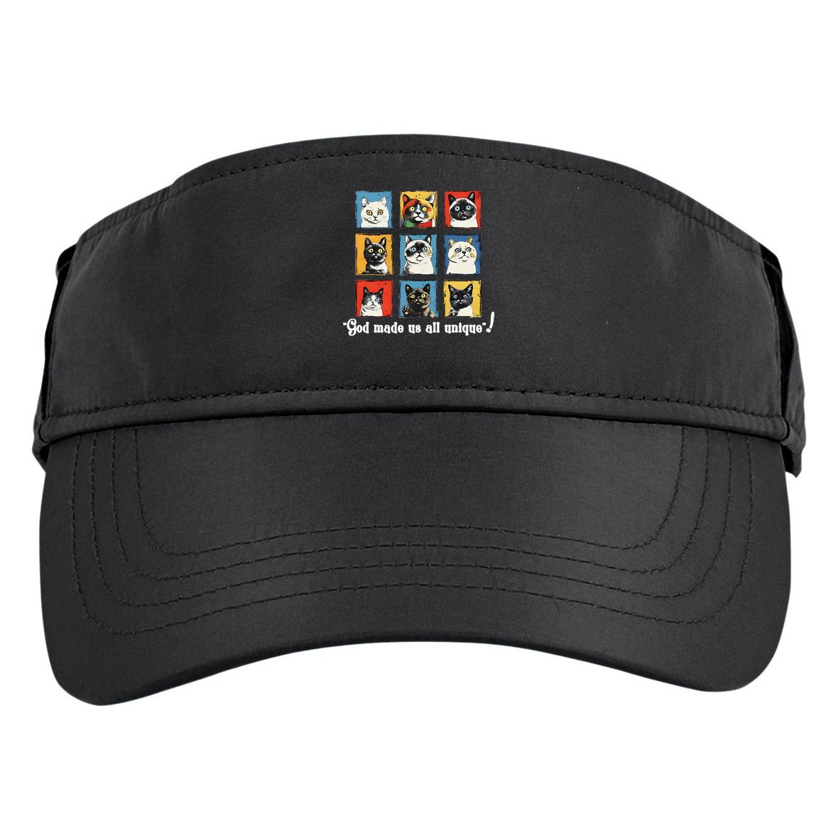 god made us all unique diversity variety feline christian Adult Drive Performance Visor