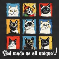god made us all unique diversity variety feline christian Adult Drive Performance Visor