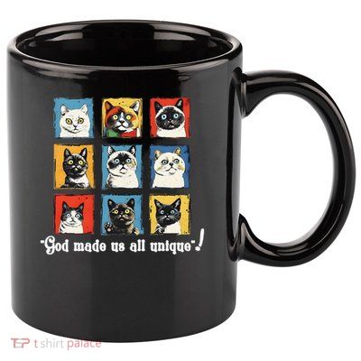 god made us all unique diversity variety feline christian 11oz C Handle Ceramic Mug