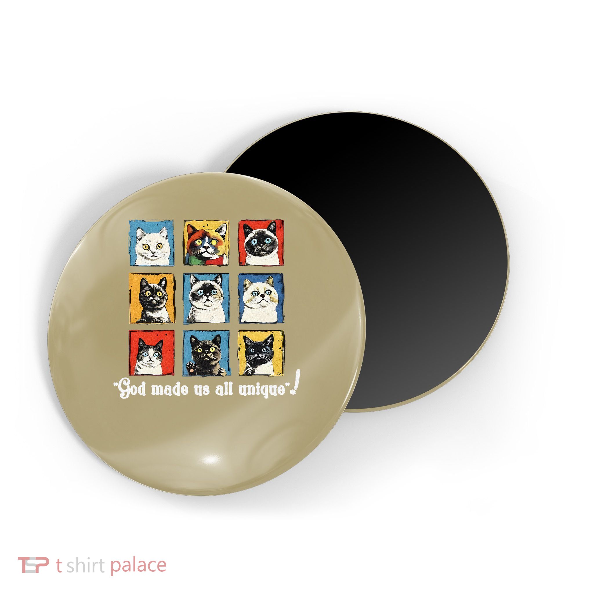 god made us all unique diversity variety feline christian Magnet