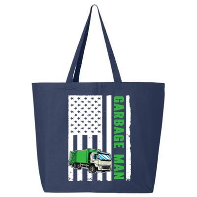 Garbage Man US Flag Garbage Truck 25L Jumbo Tote