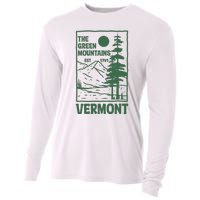 Green Mountains Vermont Family Vacation Hiking Vintage Cooling Performance Long Sleeve Crew