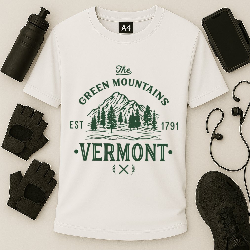 Green Mountains Vermont Vacation Cooling Performance Crew T-Shirt