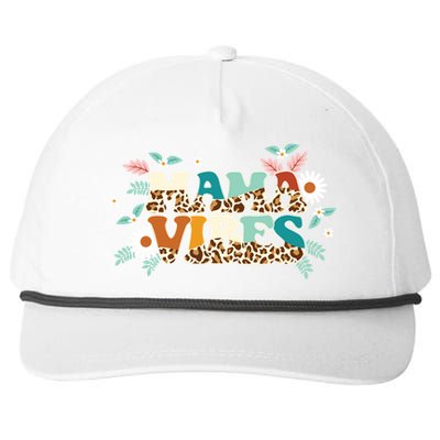 Groovy Mama Vibes Gift Matching Family MotherS Day Gift Snapback Five-Panel Rope Hat